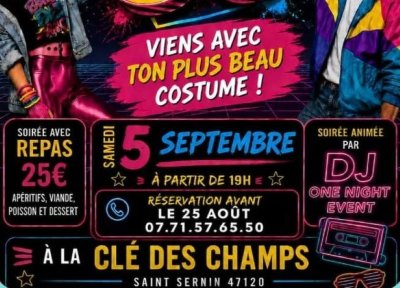 Soirée à thème à la Clé des Champs
