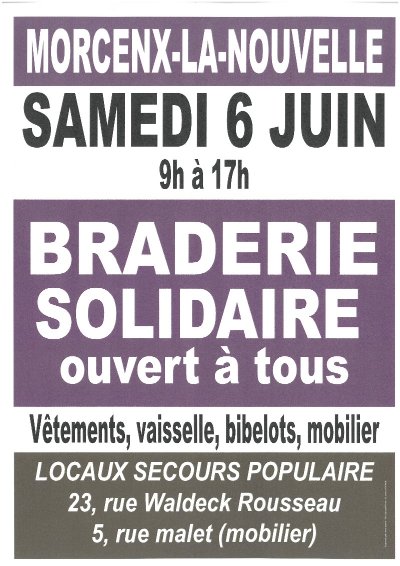 Braderie Solidaire du Secours Populaire