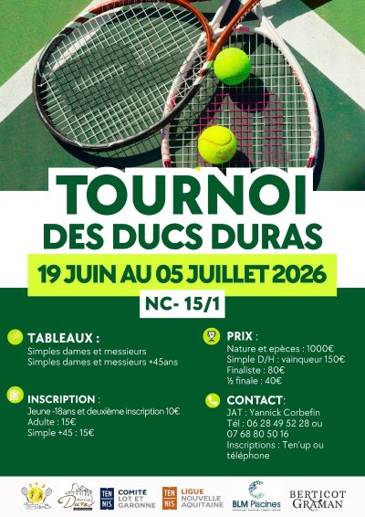 Tournoi de Tennis au club de Duras