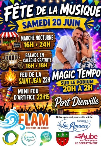 Fête de la musique et Feu de la Saint-Jean à Dienville