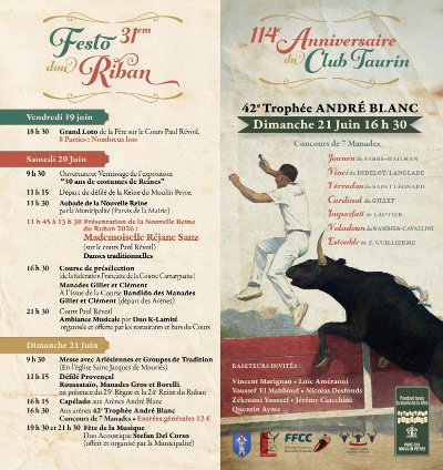 Fête d'Été du Club Taurin Mouriésen et Fête du Ruban 2026