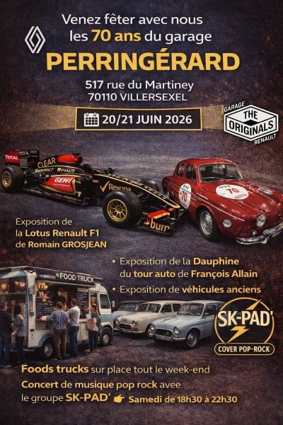Exposition de voitures et concert rock