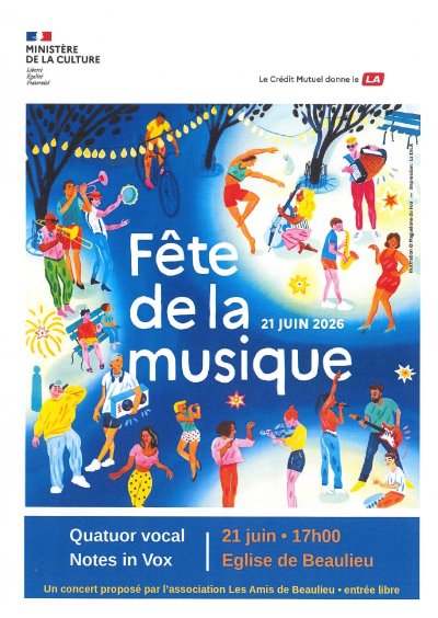 Fête de la musique avec le quator "Notes in Vox"