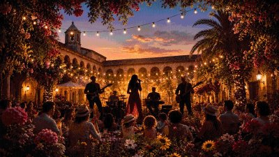 Fête de la musique: brasero et concert dans le patio du Cloître !