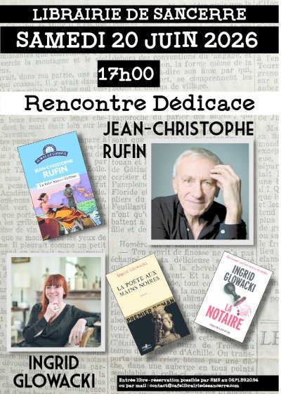 Rencontre dédicace avec Jean Christophe Rufin et Ingrid Glowacki