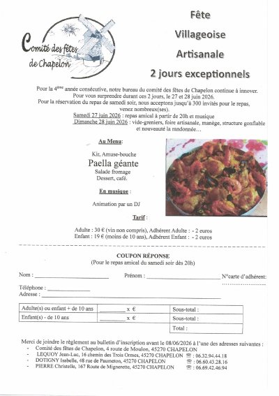 fête villageoise artisanale - vide grenier/ foire artisanale