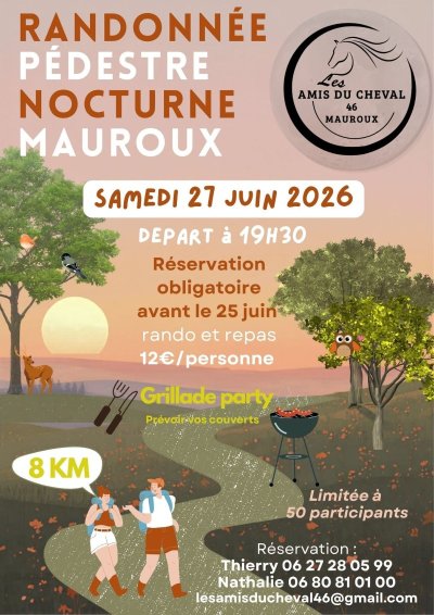 *ANNULÉE* Randonnée nocturne avec les amis du cheval