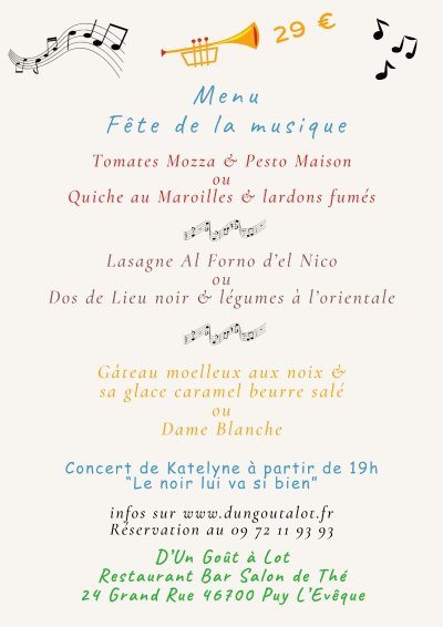 Fête de la musique au restaurant D'un Goût à Lot