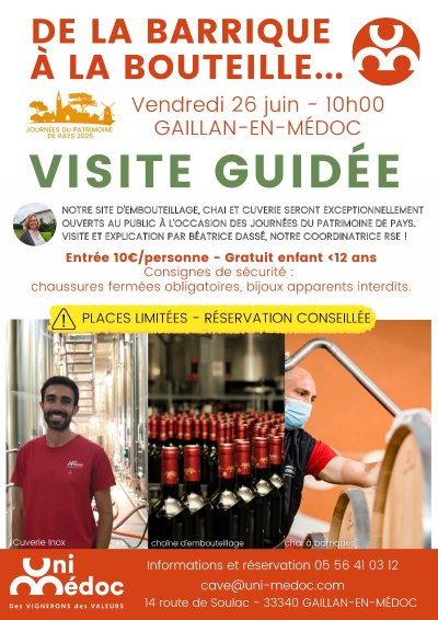 Journée du Patrimoine de Pays à Uni-Médoc