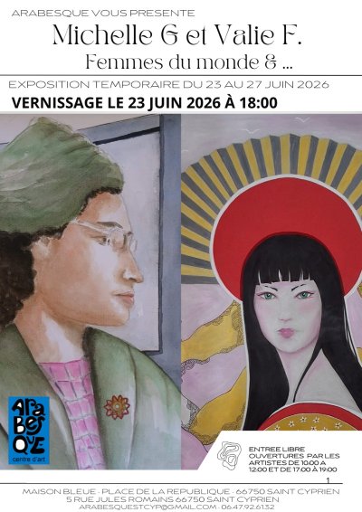 EXPOSITION "VIES À VIES" DE YSABELLE PODGUSZER ET BÉRENGÈRE BATAILLER  –– CHEZ ARABESQUE