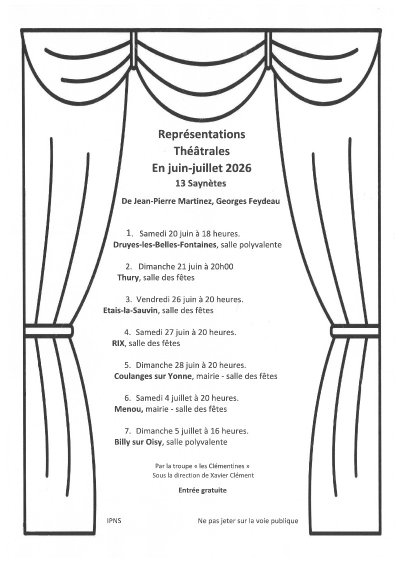 Représentation théâtrale - Troupe Les Clémentines
