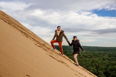 Lever du soleil sur la dune du Pilat