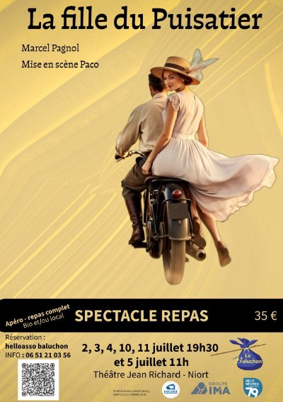 Spectacle repas "La fille du puisatier" de Marcel Pagnol à Niort