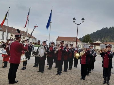 Musique Municipale de Bruyères - répétition en plein-air (Brouvelieures)