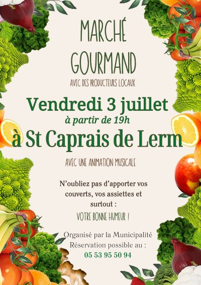 MARCHÉ GOURMAND ST CAPRAIS DE LERM