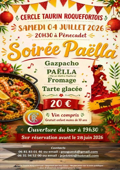 Paëlla du Cercle Taurin Roquefortois