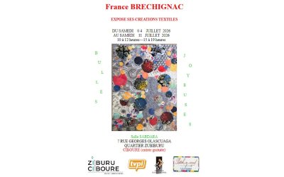Exposition : France BRECHIGNAC expose ses créations textiles