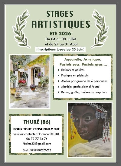 🎨 STAGES ARTISTIQUES – ÉTÉ 2026 🖌️