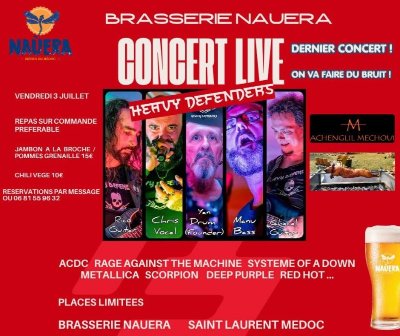 Concert Heavy Defenders à la brasserie Naùera