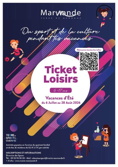 Ticket Loisirs Vacances d'Été 2026