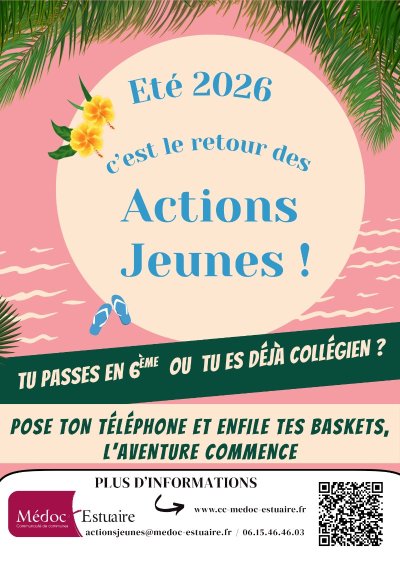 Actions jeunes Médoc Estuaire été 2026