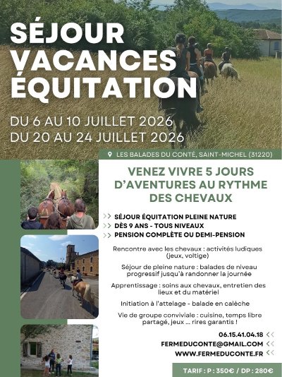 SÉJOUR VACANCES EQUITATION