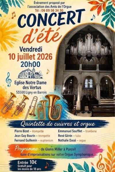 Concert d'été - Quintette de cuivres et orgue