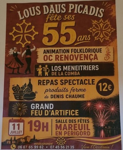 Fête du groupe folklorique "Lous Daus Picadis"