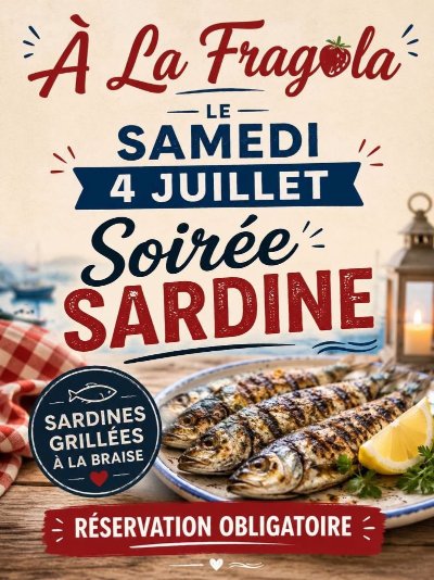 Soirée sardinade à la Fragola