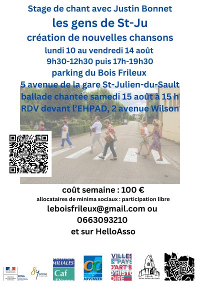Stage Chants sur les "Gens de St-Ju"