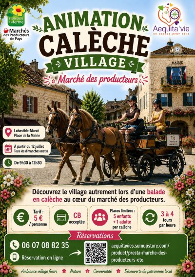 Animation calèche à Labastide-Murat