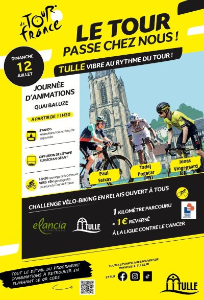 Passage et animations Tour de France à Tulle