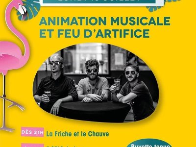 Animation musicale et feu d'artifice