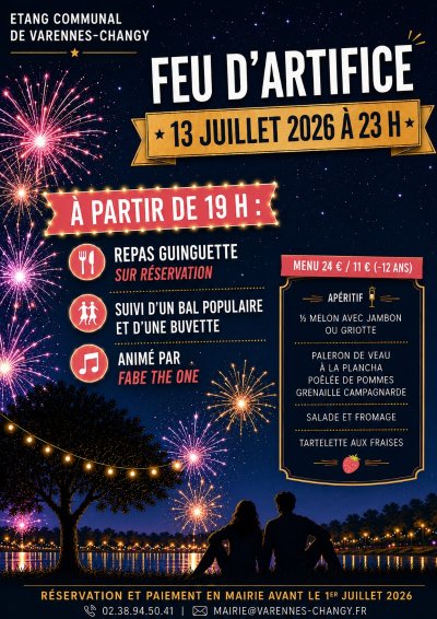 Repas bal et feu d'artifice
