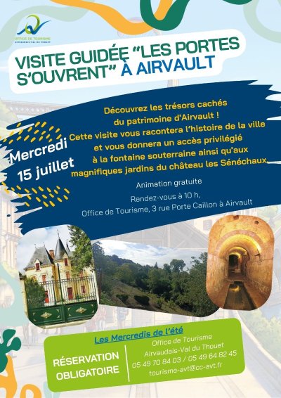 Visite ludique et sensorielle à Airvault, dans le cadre des Mercredis de l'été, en Airvaudais-Val du Thouet