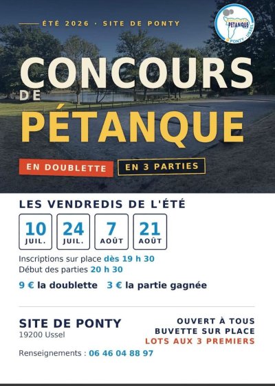 Concours de pétanque en doublette