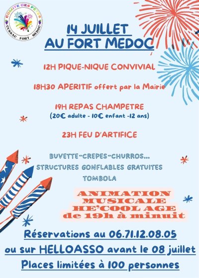 Repas champêtre au Fort-Médoc