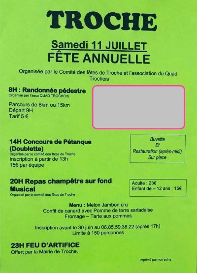 Fête annuelle à Troche