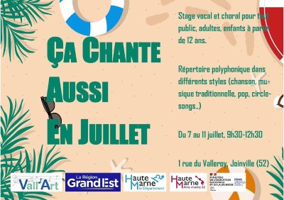 Stage vocal et choral : ça chante en Juillet