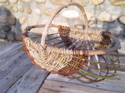 Atelier vannerie aléatoire : Panier rapide en lierre et vigne vierge, à la Cueillette de l'Aragnon