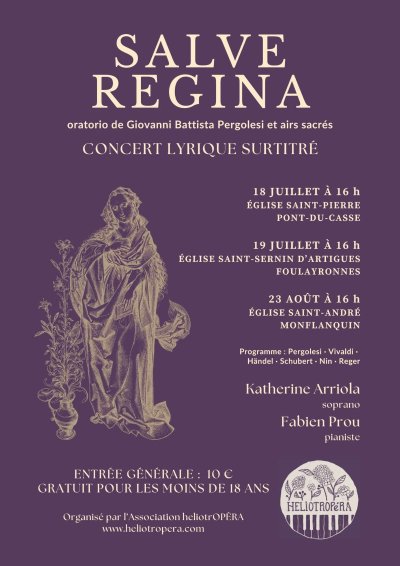 Concert lyrique : Salve Regina par Katherine Arriola et Fabien Prou