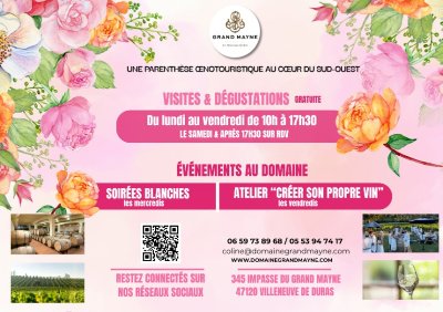 Atelier "Créer son propre vin" au Domaine du Grand Mayne
