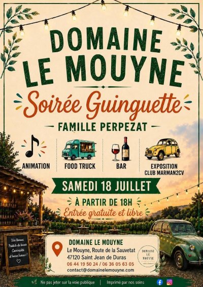 Soirée guinguette Domaine le Mouyne