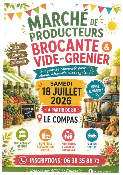 Marché de producteurs, brocante et vide-greniers