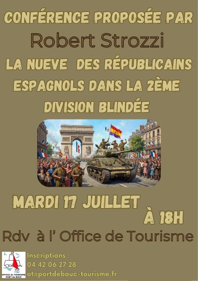 Conférence de Robert Strozzi "La Nueve des Républicains Espagnols dans la 2ème DB"