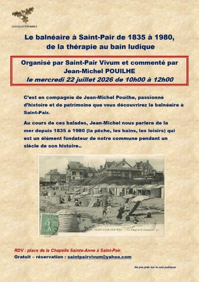 Le balnéaire à Saint-Pair de 1835 à 1980
