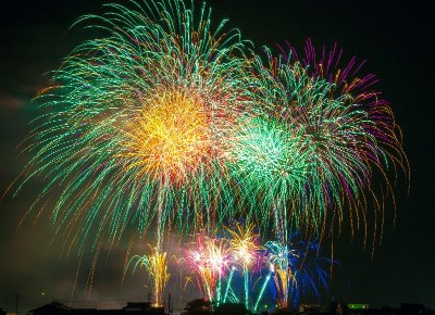 Feu d'artifice à Auriac