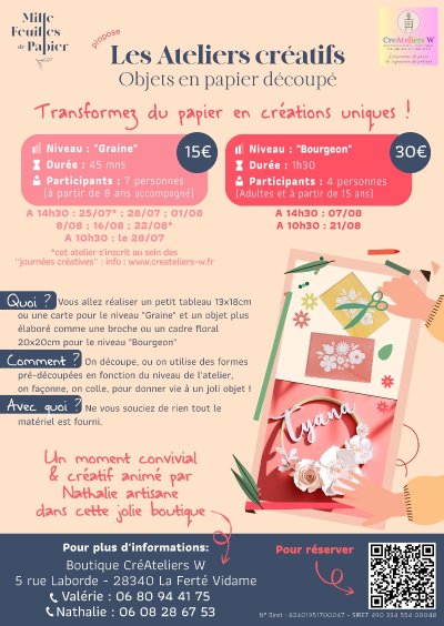 Ateliers Créatifs "avancés" : objets en papier découpé