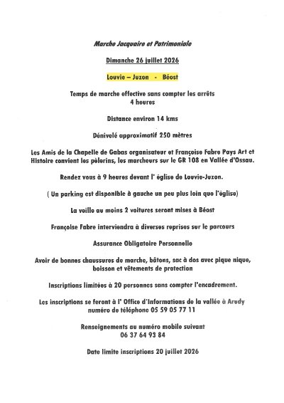 Marche jacquaire sur le GR108