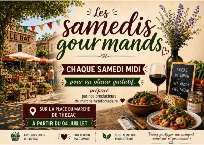 Les samedis gourmands du marché de Thézac